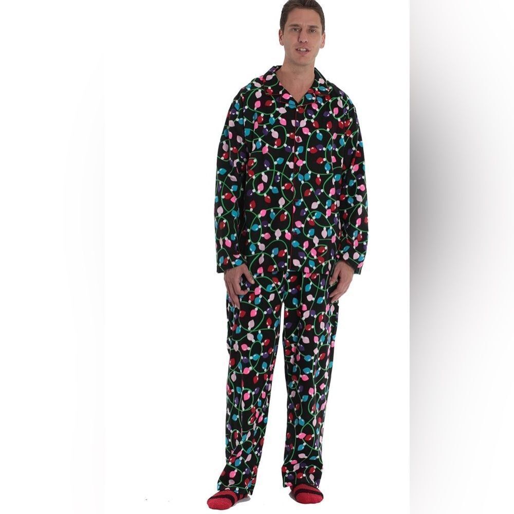 Christmas Lights Matching Unisex Pajamas